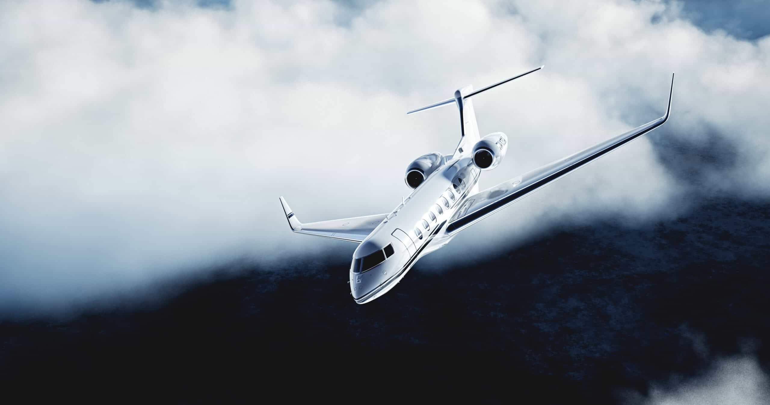 Luxury private jet interior